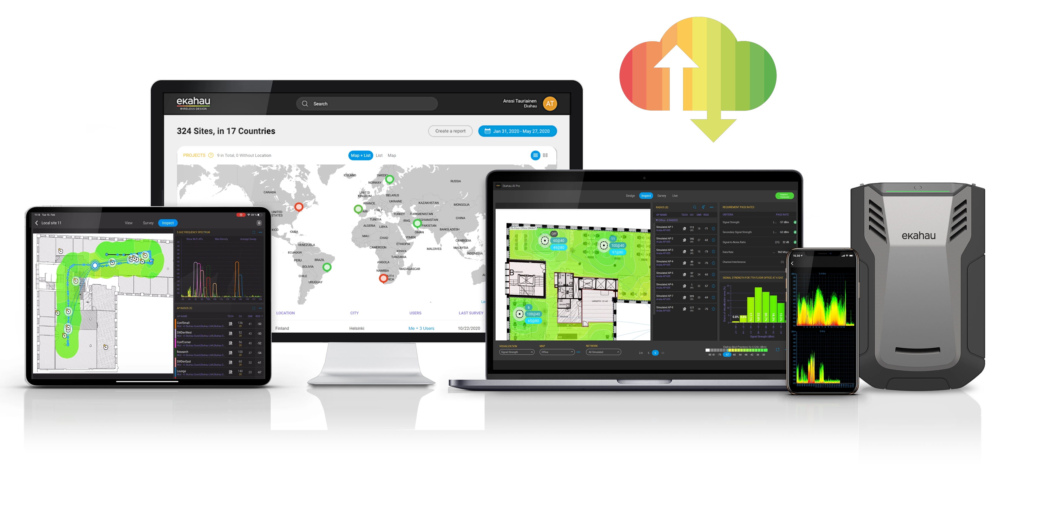 Ekahau Connect Subscription Ekahau_product_family_tight_transparent